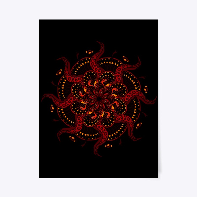 Spooky tentacle mandala