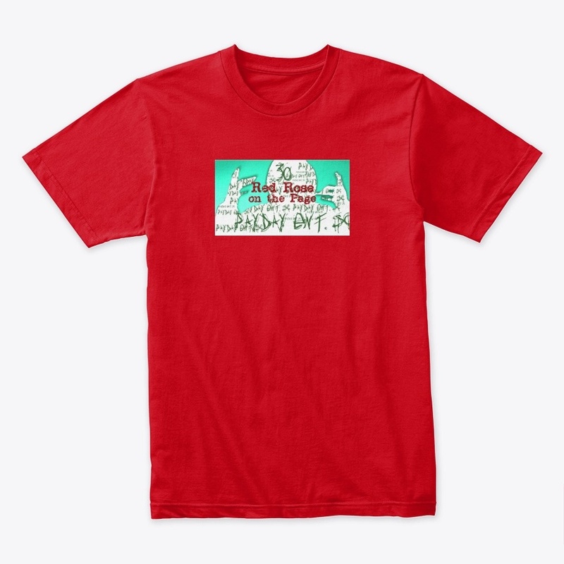 30 Red Rose on the Page  Apparel