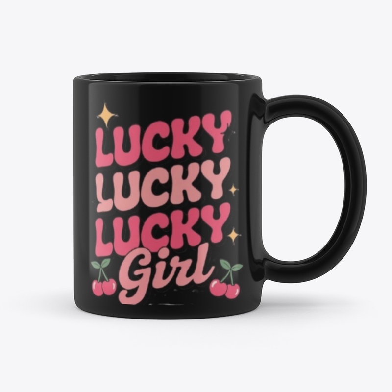 LUCKY LUCKY LUCKY GIRL MUG'S