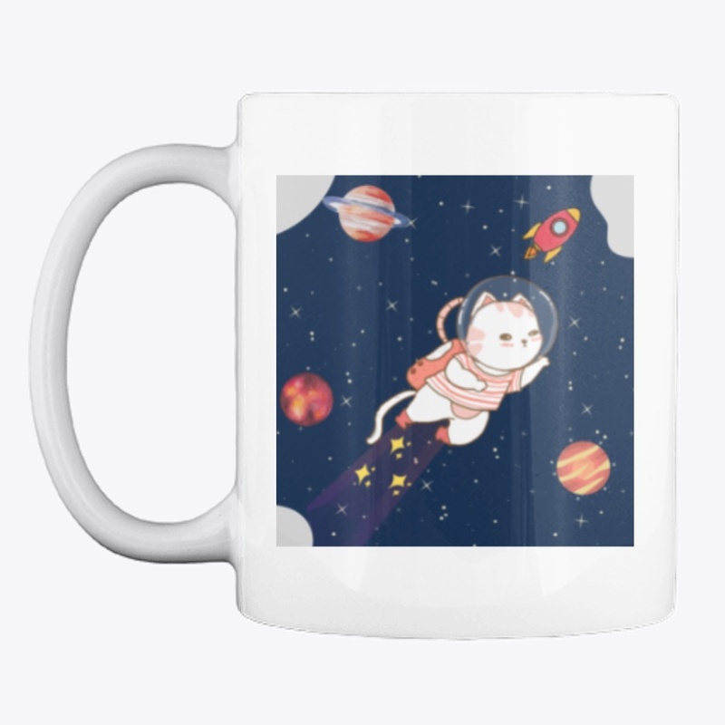 Cute Cat In Space Design