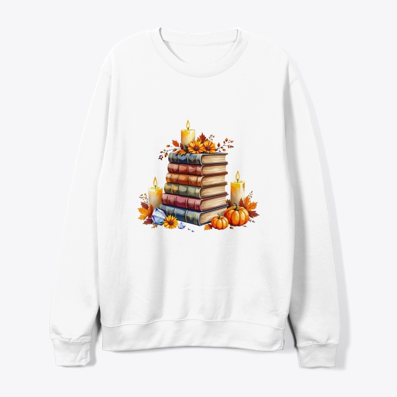 Cozy Magical Autumn Books and Candles 