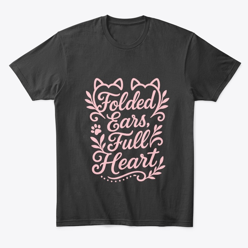 Folded Ears, Full Heart Scottish Cat Tee