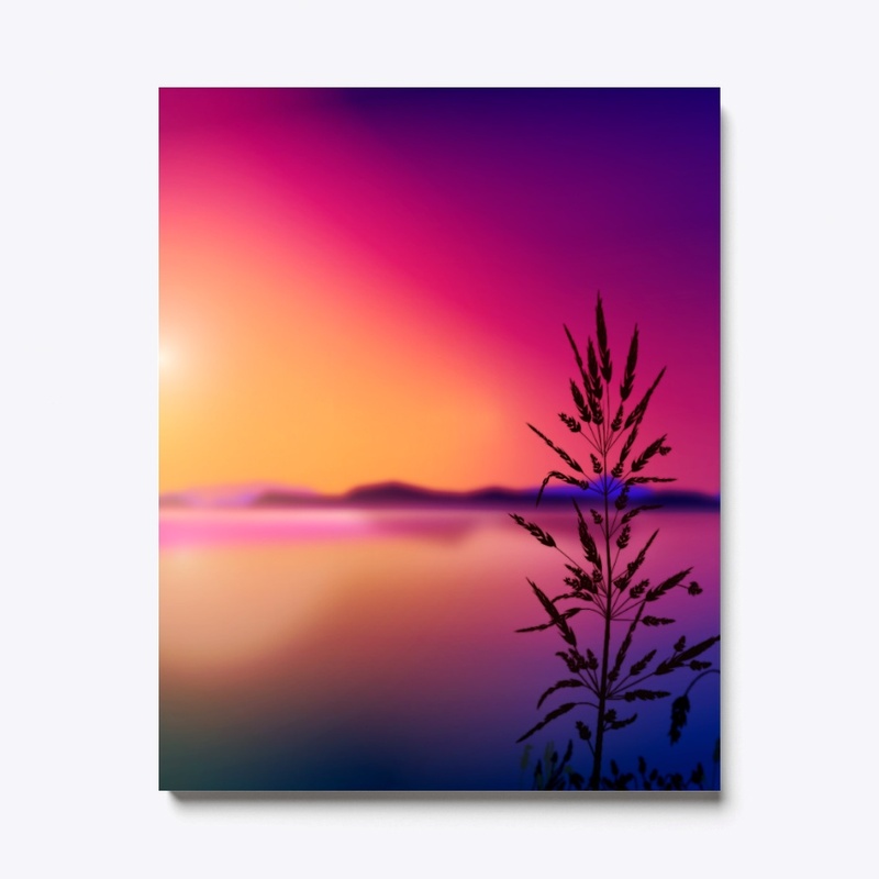 Sunset at the lake | Vector Art by DAC