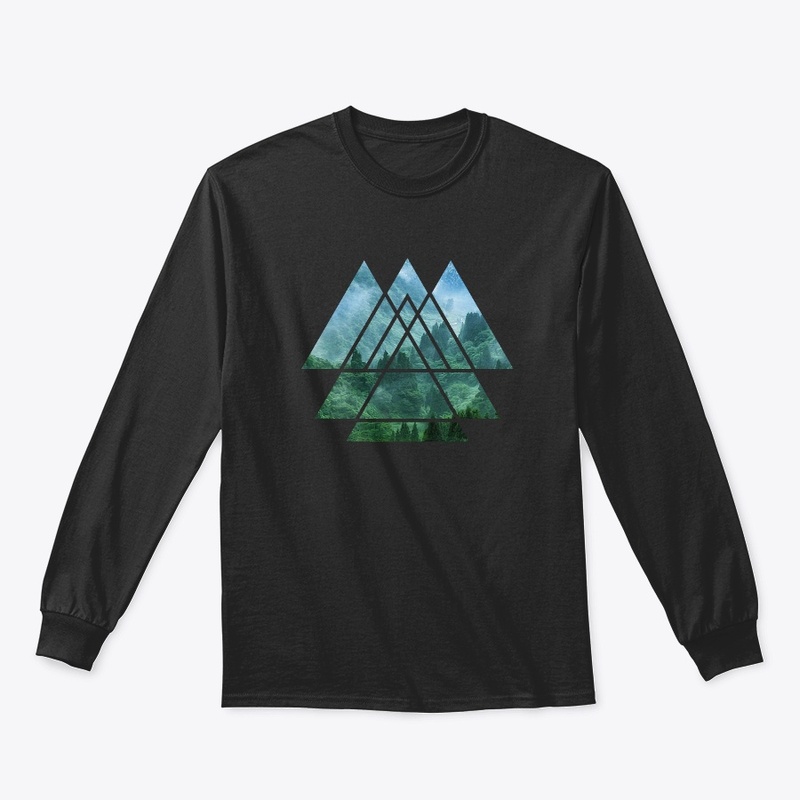 Sacred Geometry Triangles - Misty Forest