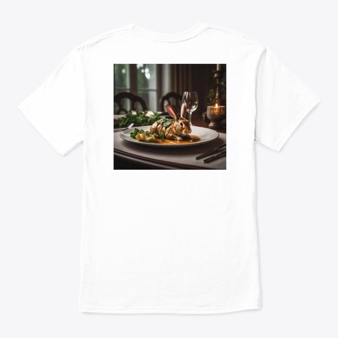 Organic Bunny Shirt  White T-Shirt Back