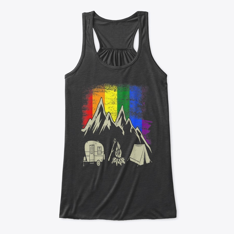 LGBT Camping Rainbow Gay Flag Shirt Camp