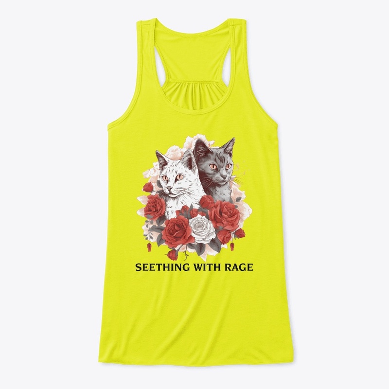 Funny Cat Roses Seething With Rage