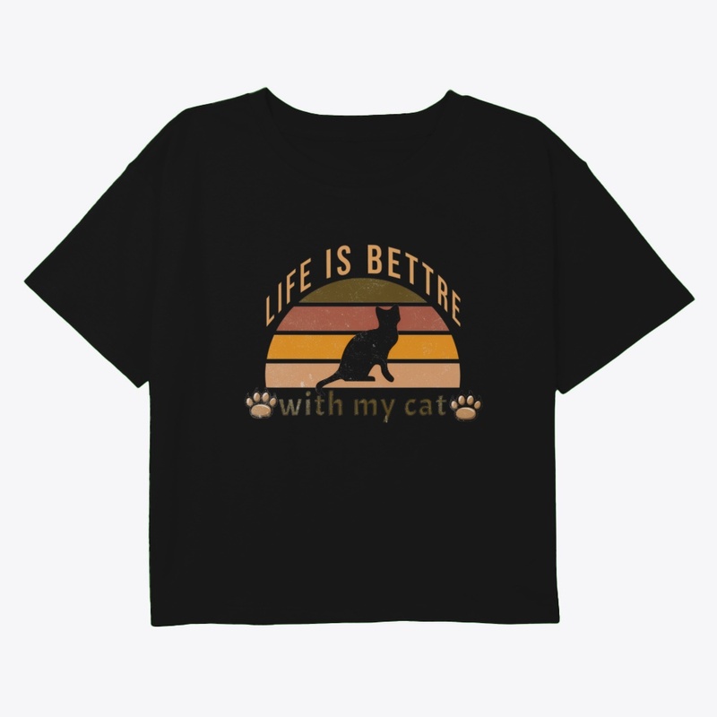 Life Is Better With My Cat Vintage