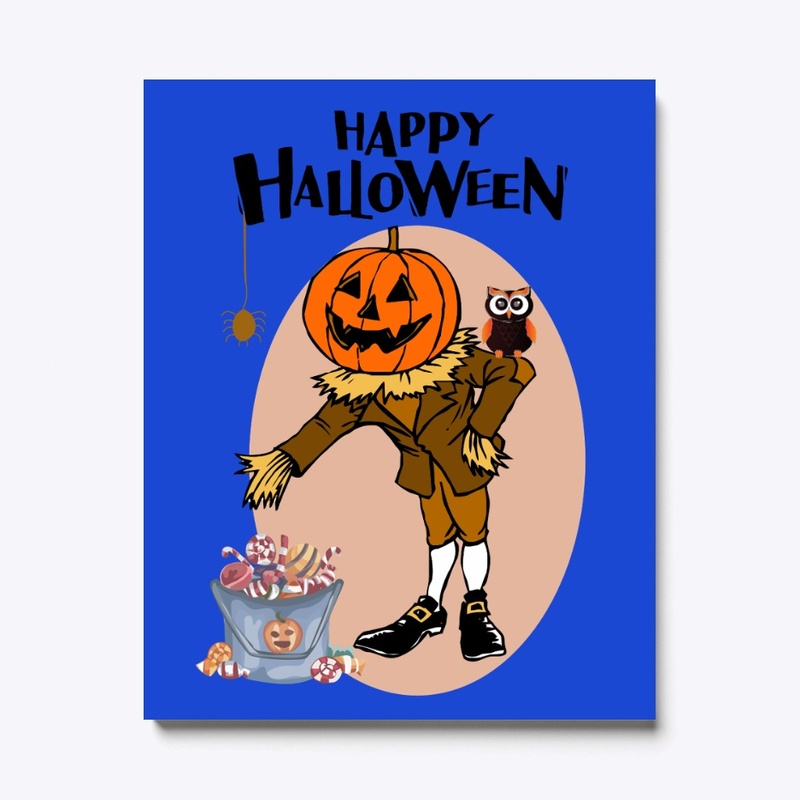 Happy Halloween Pumpkin Man Design
