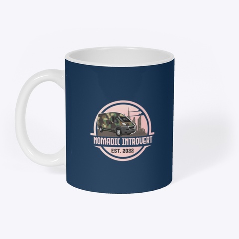 Nomadic Introvert  Deep Navy áo T-Shirt Front