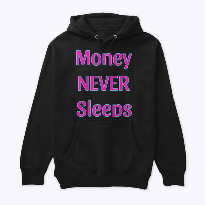 Money Never Sleeps turquoise/pink
