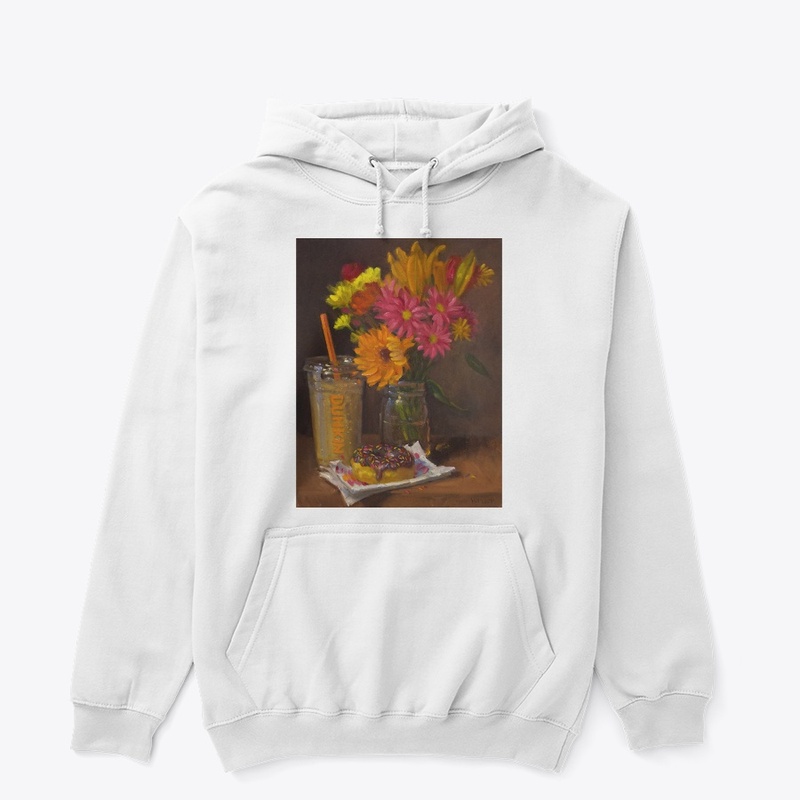 Donut Coffee and Flowers
