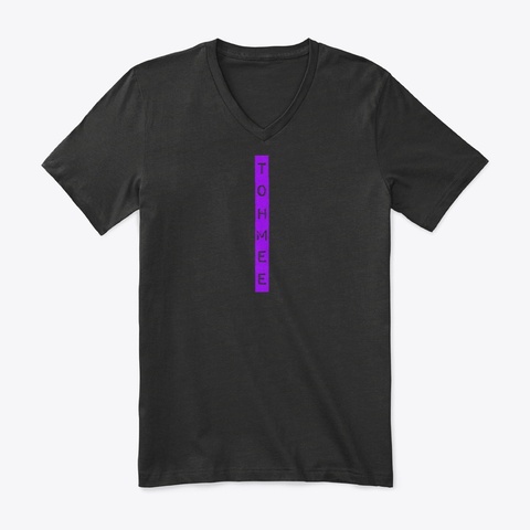 Tm Purple Label V Neck Tee Black T-Shirt Front