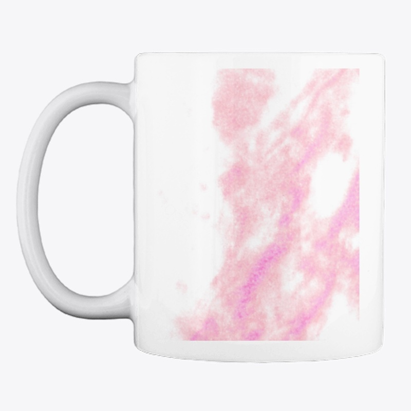 pink marble on white