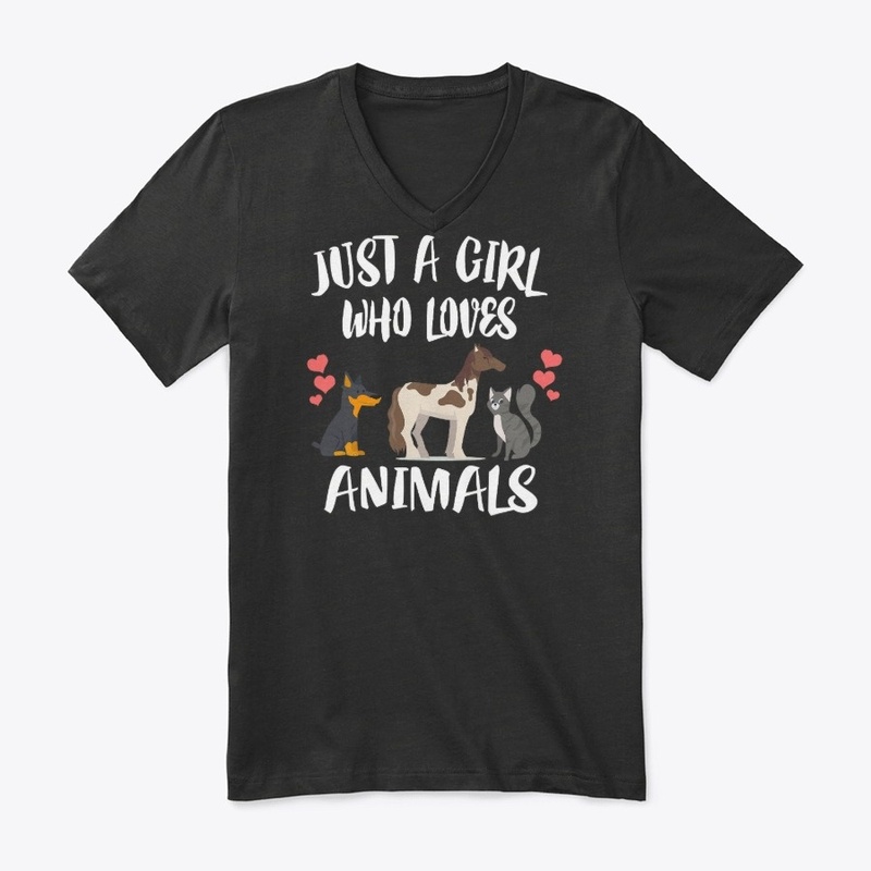 Just A Girl Who Loves Animals Dog Cat