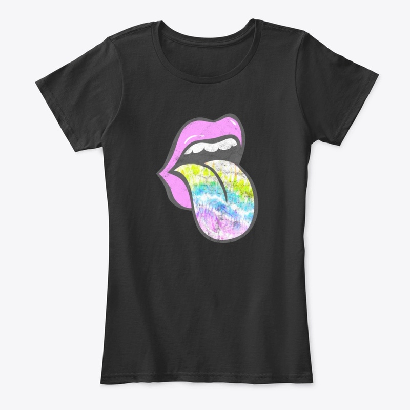 Lavender Lips Tie Dye Tongue Out Pastel