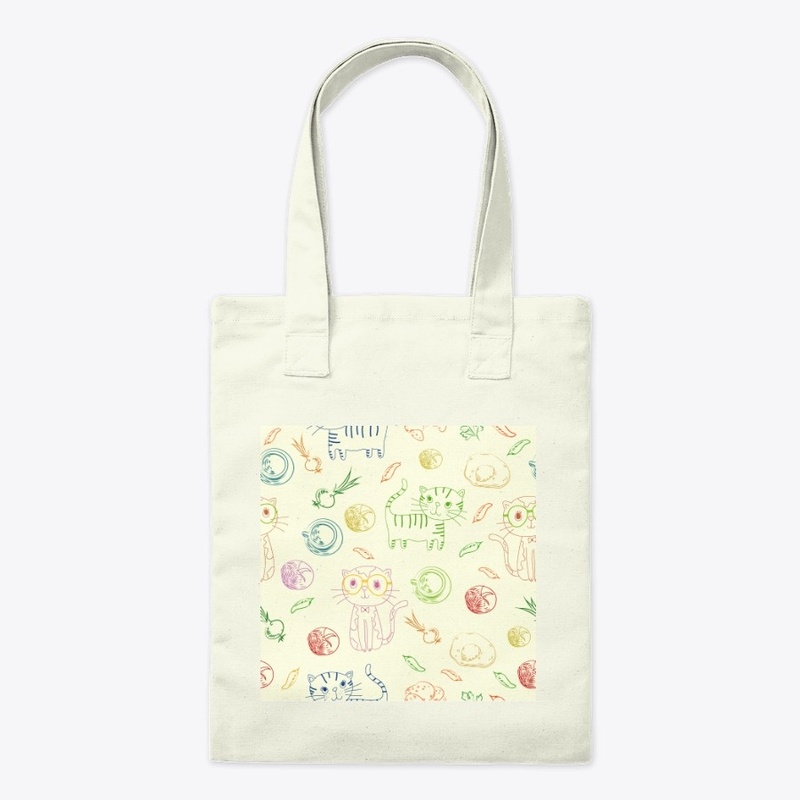 Cats and Vegetables Bag
