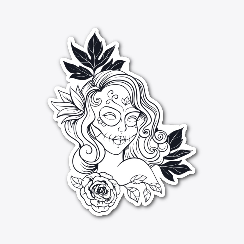 Attractive Design The woman and leaves