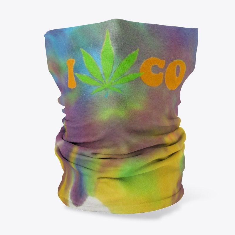 Face Mask Tie Dye Green
