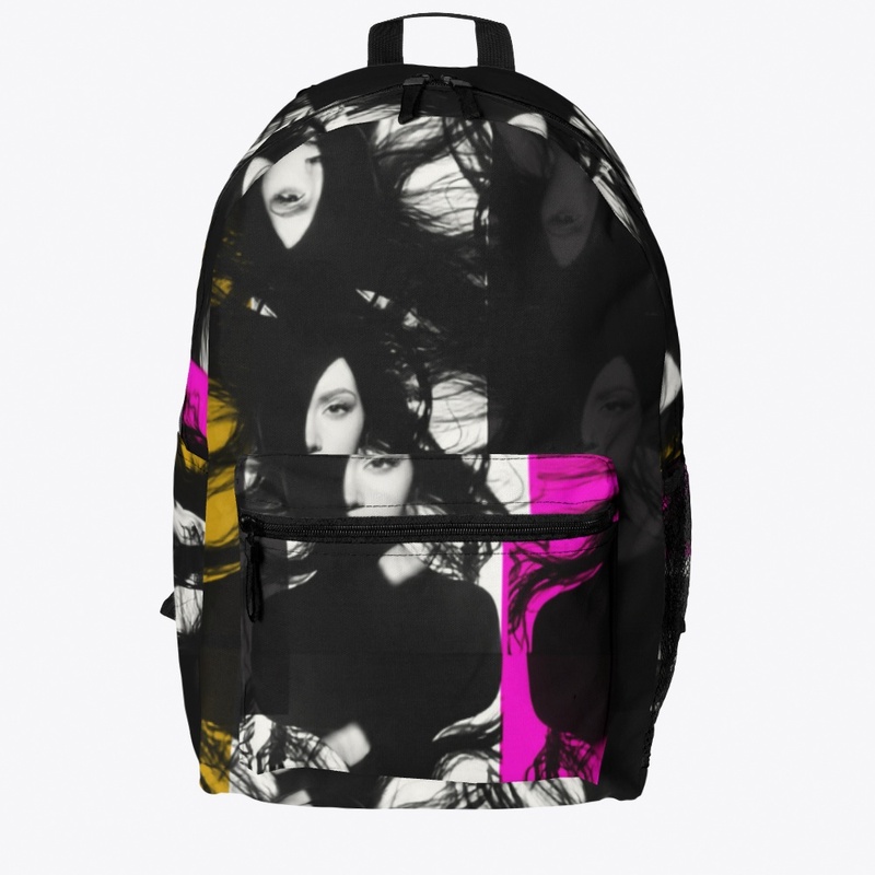 Woman Pink Yellow Pattern 