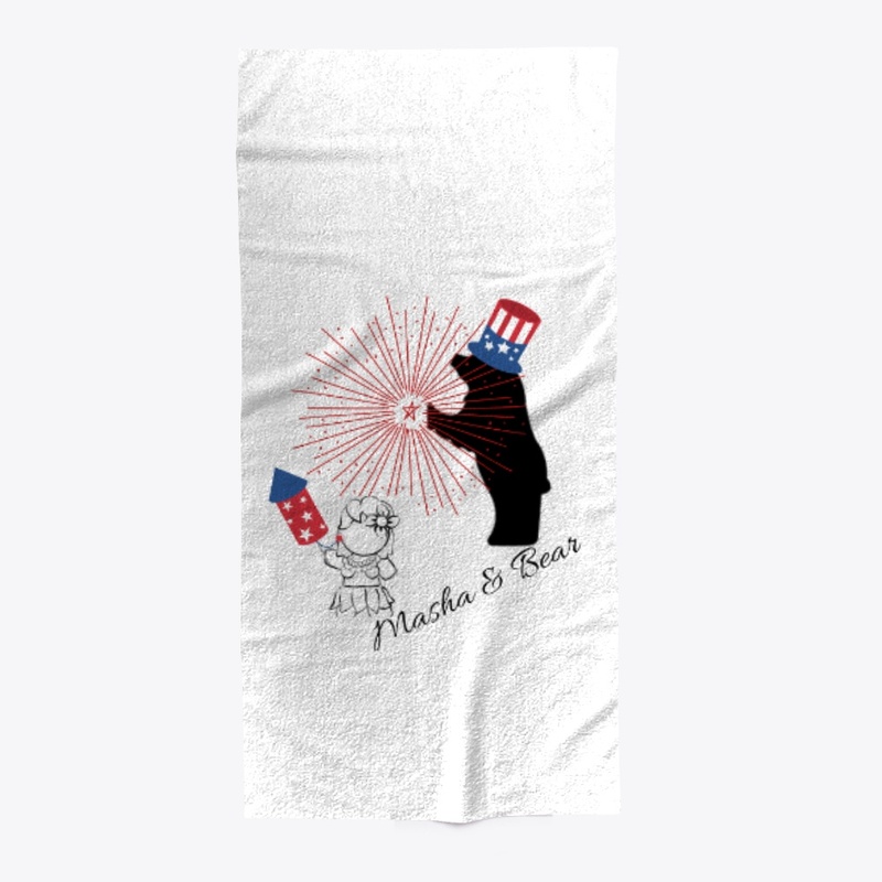 Masha & Bear 4th July Tee