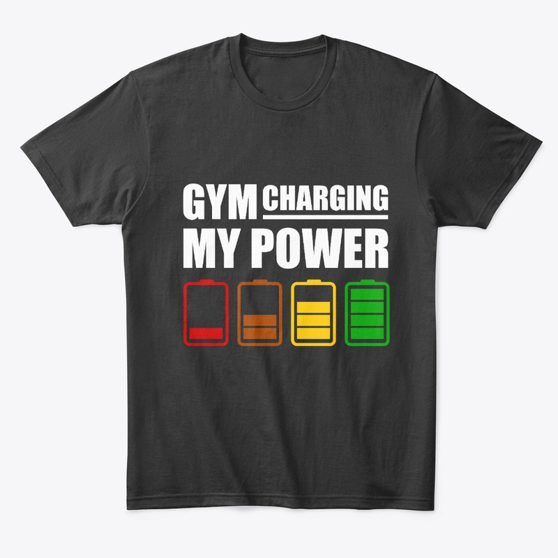 Gym charging my power t-shirt