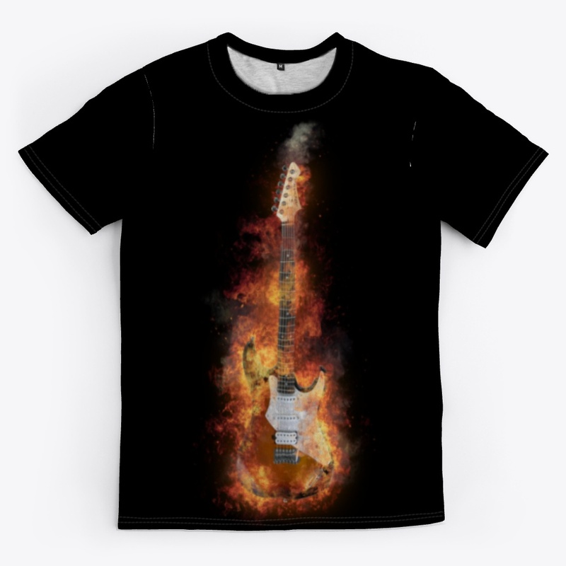 Flaming guitar