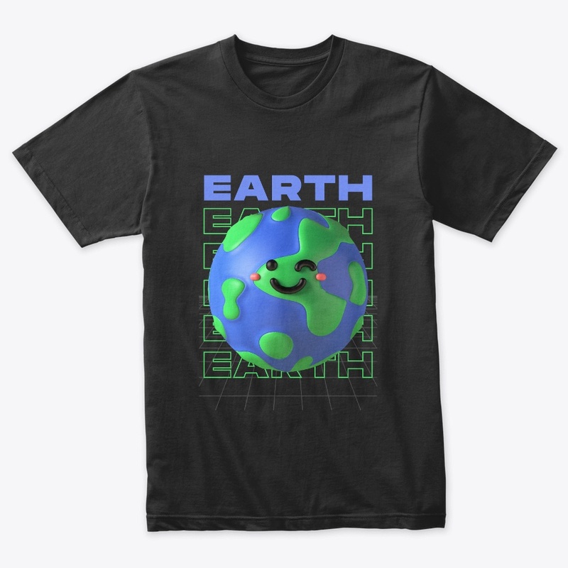 Earth Graphic Black T-Shirt