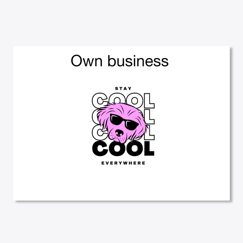 Own Business Red T-Shirt with Unique Gr.