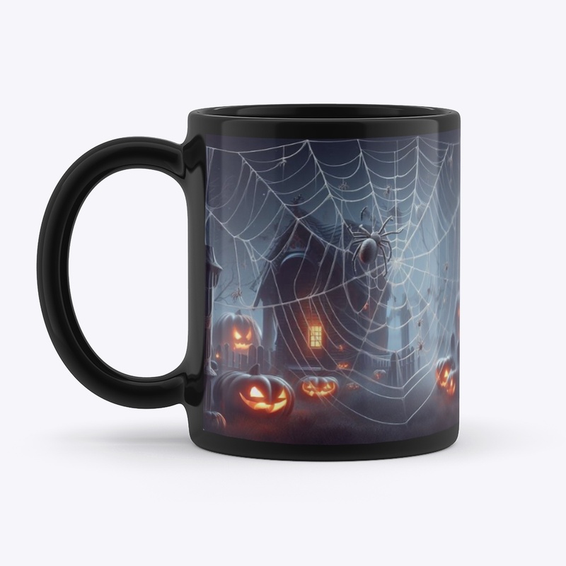 3D Spooky Haunted House Halloween Mug