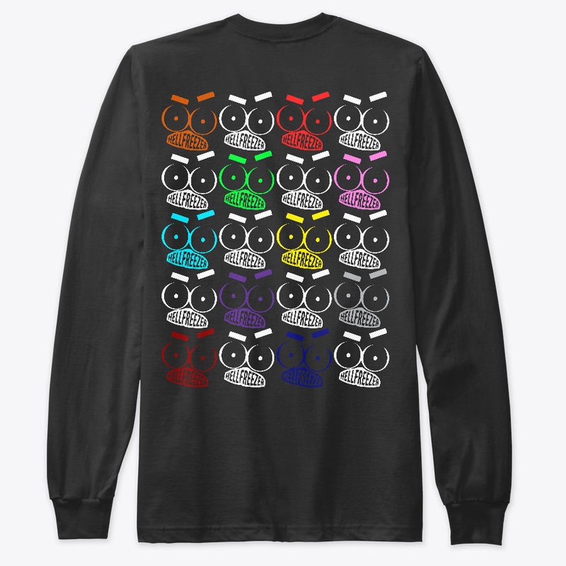 HELLFREEZER BACK & FRONT WHITE AND COLUR