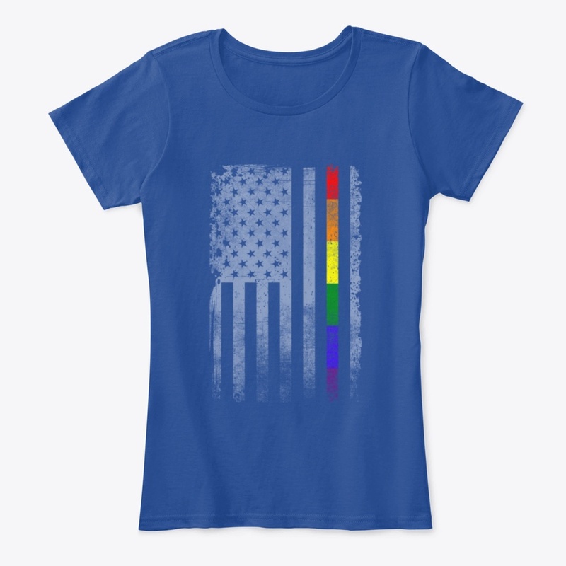 US FLag LBGT Thin Line LBGT Month