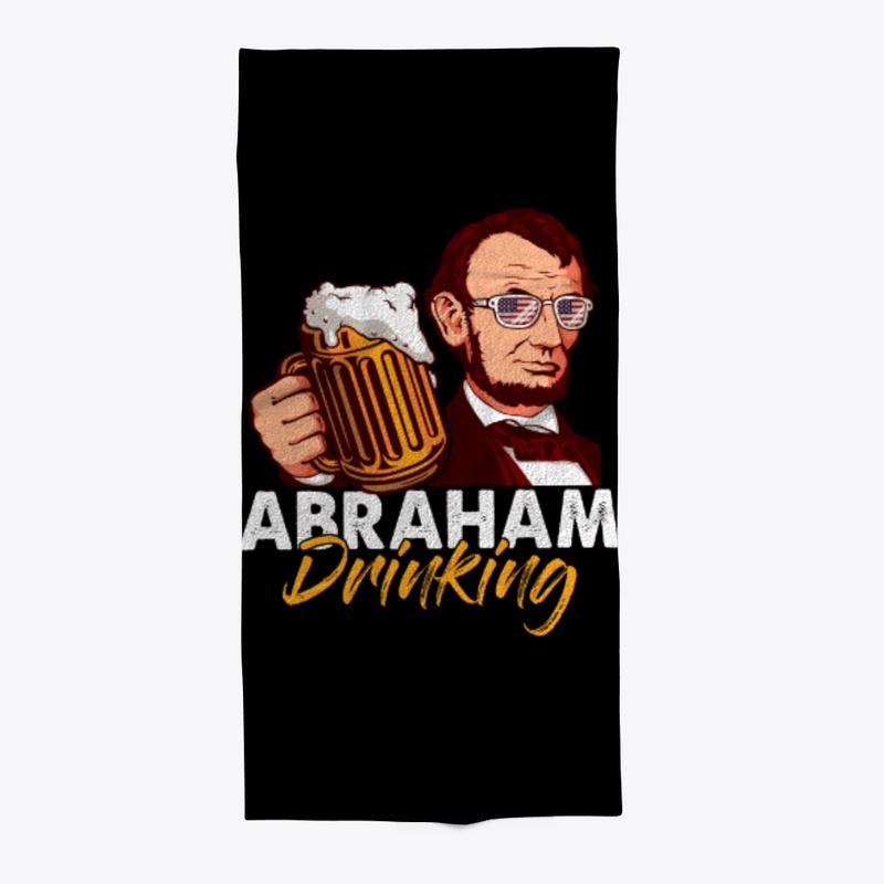Abraham Drinking 4th of July Beer Lover