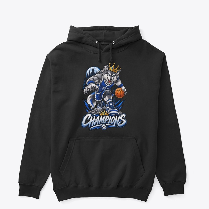Champions Fierce Wolf Basketball Mascot 