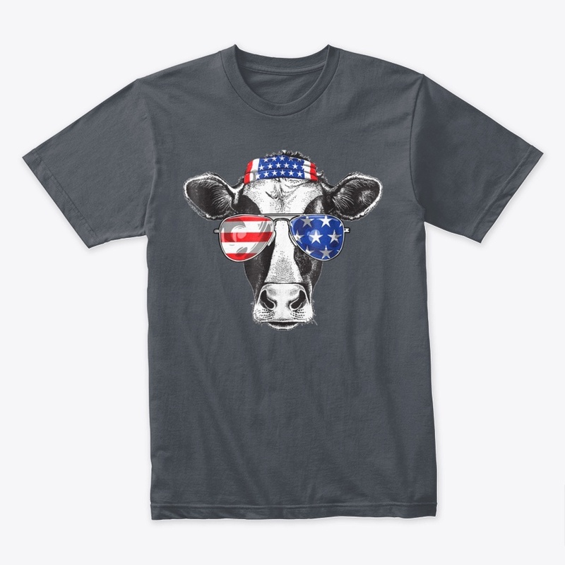 Vintage Patriot Cow Tshirt