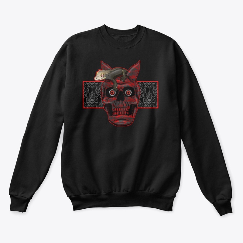 Crested Gecko Demon Skull Merch