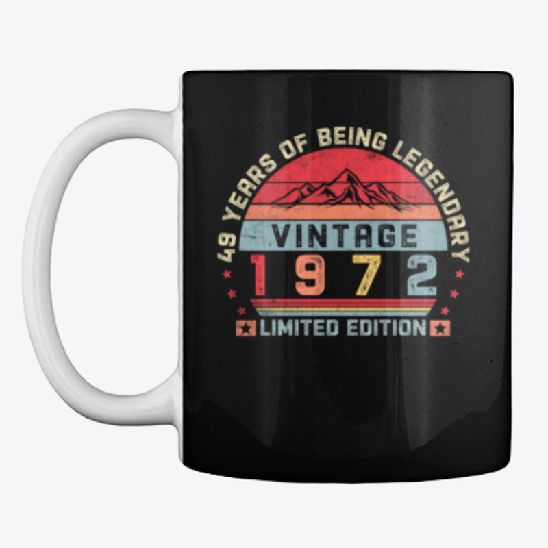 49 Years Old Retro 1972 Birthday Vintage