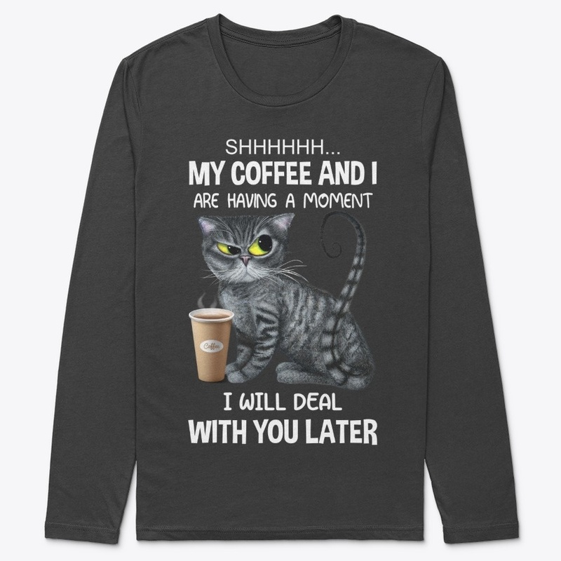 My Coffee & I having a moment Black Cat