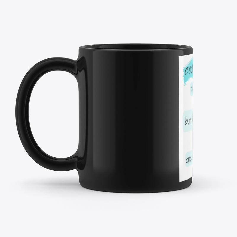 c'est la vie t_shirt with aqua colore