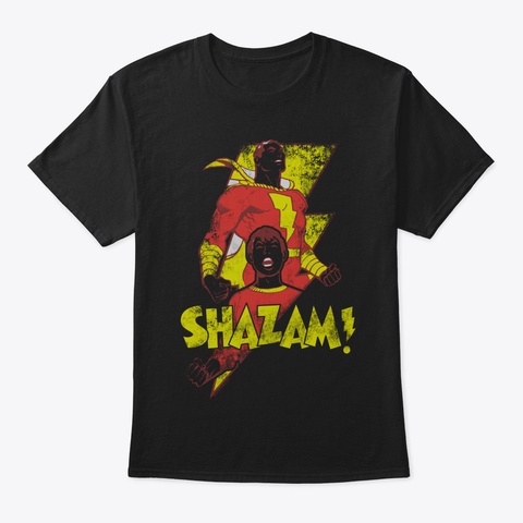 Shazam Transformation Longsleeve T Shirt Black T-Shirt Front