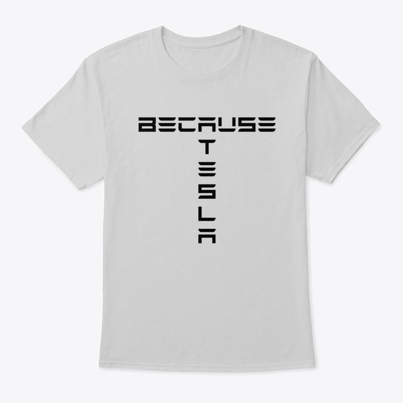 BecauseTesla T logo (black print)