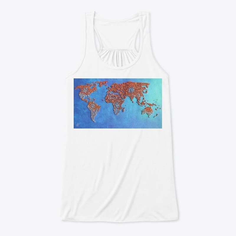 World  Map in Paper quilling design