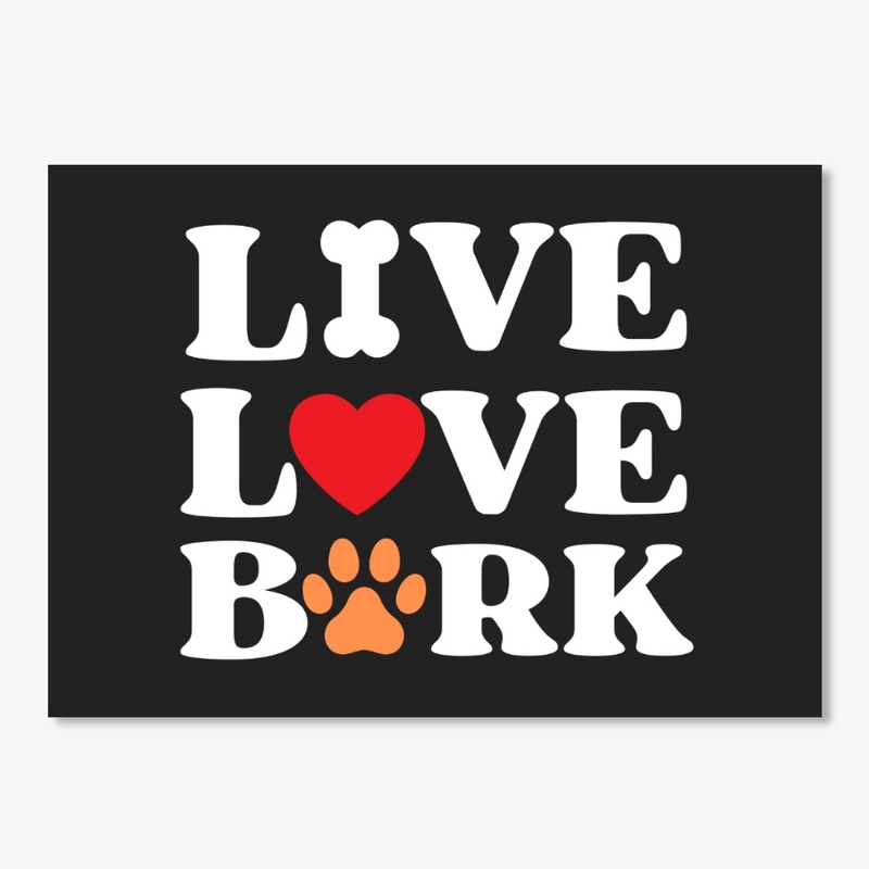 Live Love Bark Dog Lovers Dark Shirts