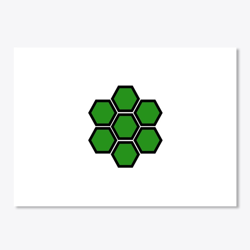 hexagone turtle green design