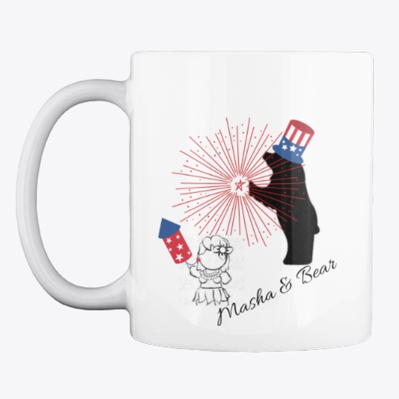 Masha & Bear 4th July Tee