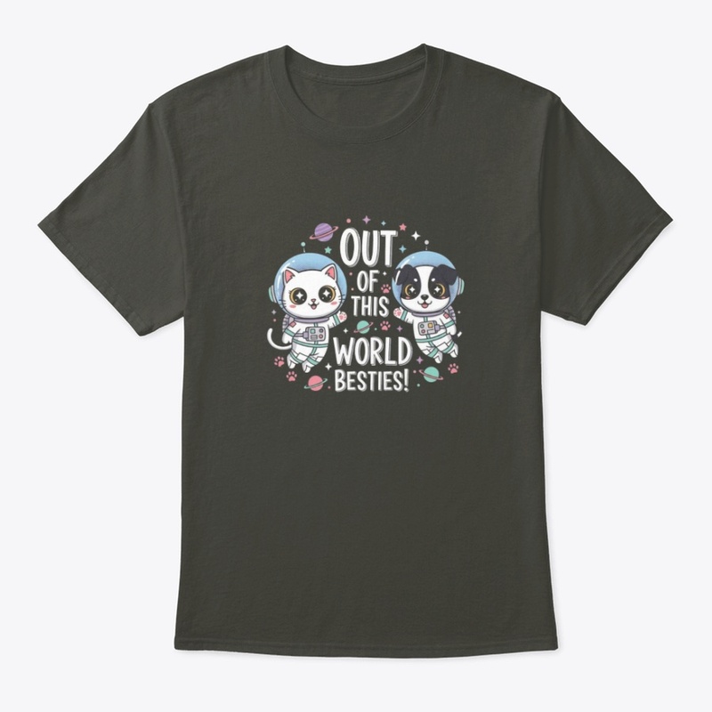 Space Besties Milo & Bo Kawaii Tee🚀🐾