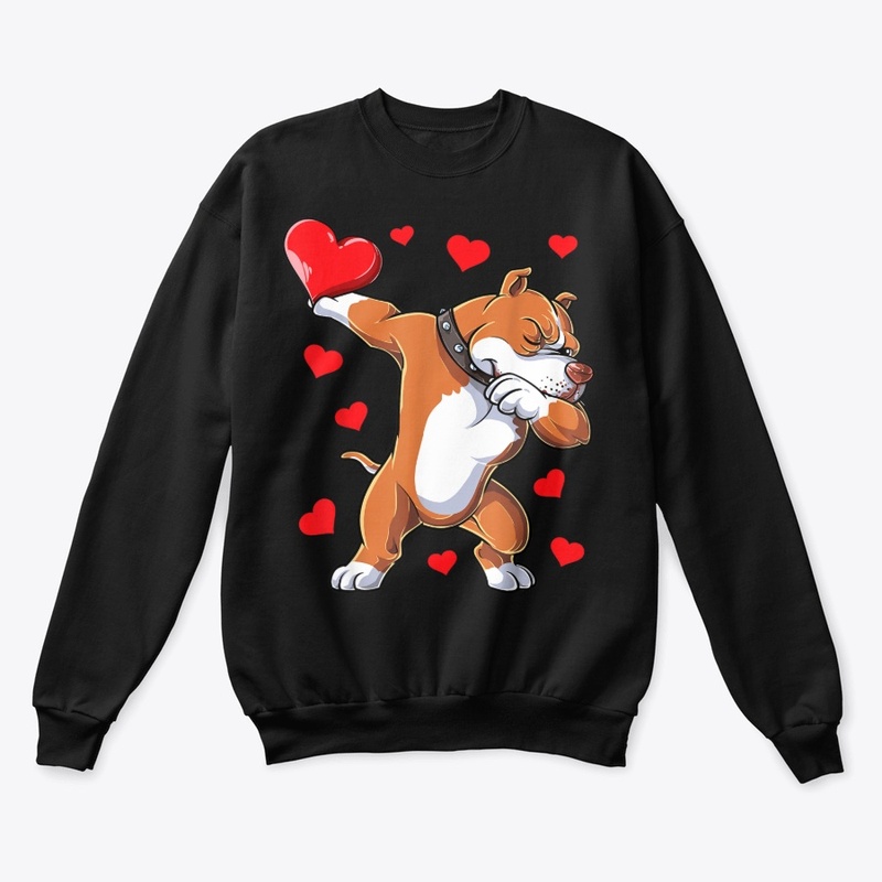 Dabbing Pit Bull Valentines Day
