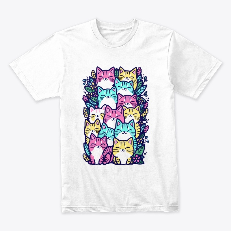 Cats in flowers