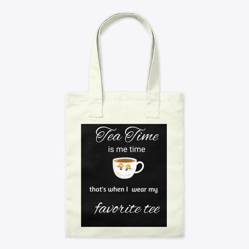 women Tote bag, tea time design tote bag