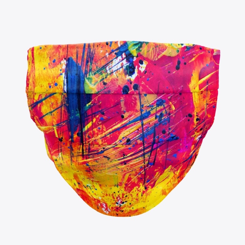 Yellow and Red Abstract Painting